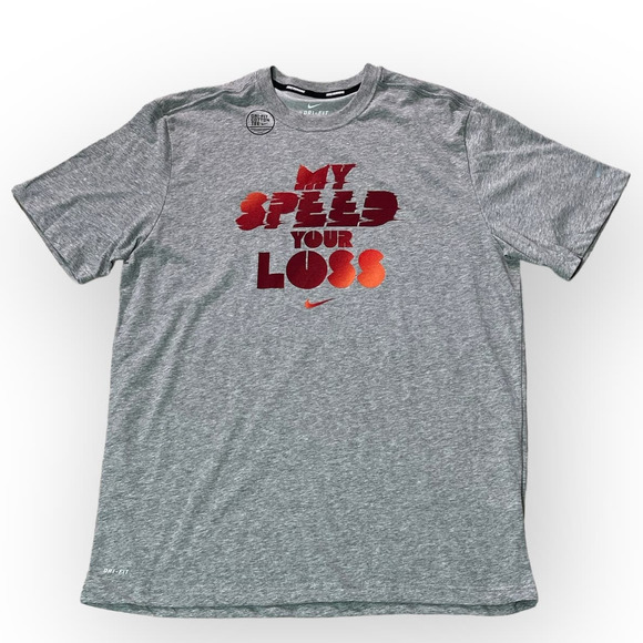 Mens Nike Running Dri-Fit Cotton Tee Shirt - Large - 556262-063 - Picture 1 of 4